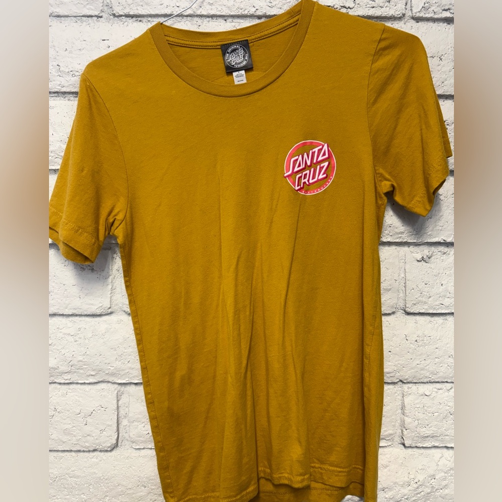Santa Cruz Skateboards Yellow Short Sleeve Tee